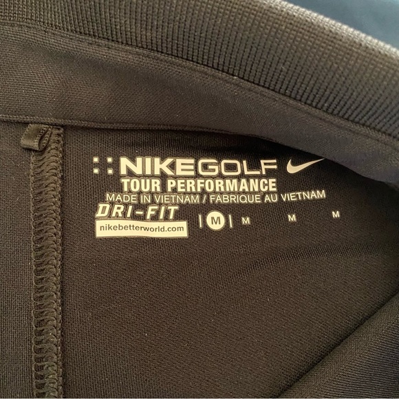Nike Golf Tour Performance Dri-Fit Black Sleeveless Collared Shirt Golfing: Med - Picture 5 of 6